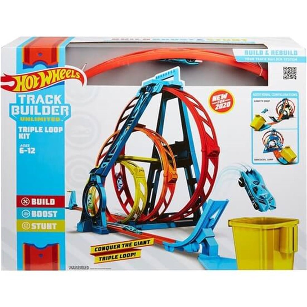 Hot Wheels Track Builder Üçlü Çember Aksiyonu Seti GLC96 Hot Wheels GLC96
