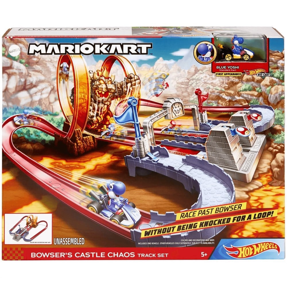 Hot Wheels Mario Kart Bowser'ın Kalesinde Kaos Oyun Seti GNM22 Hot Wheels GNM22