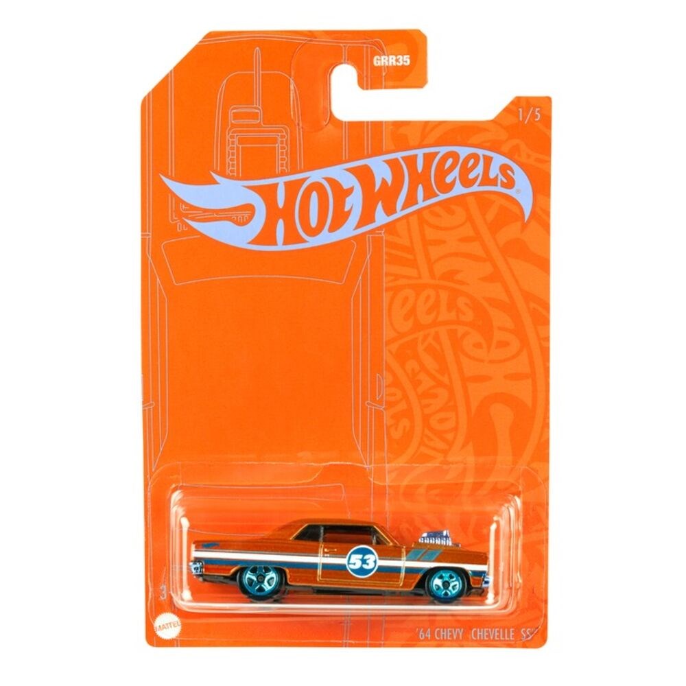 Hot Wheels Mavi ve Parlak Arabalar 64 Chevy Chevelle Grr36 Hot Wheels GRR36