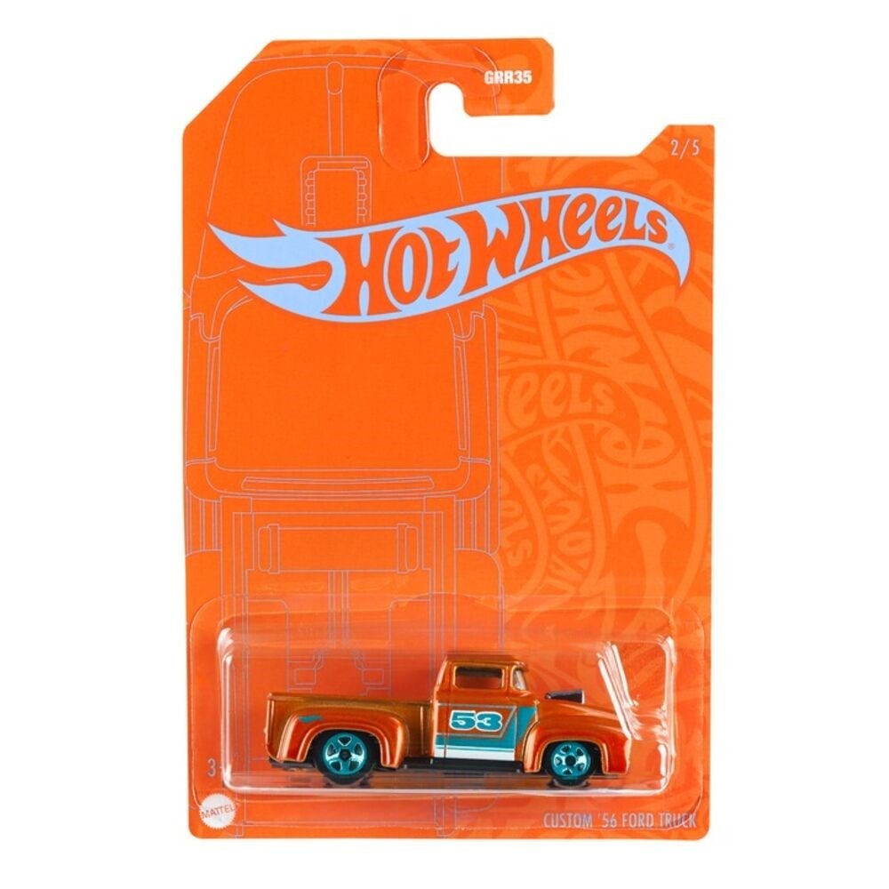Hot Wheels Mavi ve Parlak Arabalar Custom 56 Ford Truck Grr37 Hot Wheels GRR37