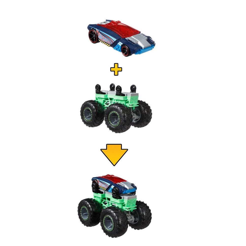 Hot Wheels Monster Trucks Dev Tekerlek Ustası Serisi Bone Sharkruser GWW13-GWW15 Hot Wheels GWW15