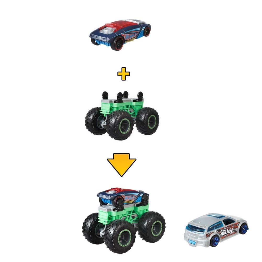 Hot Wheels Monster Trucks Dev Tekerlek Ustası Serisi Bone Sharkruser GWW13-GWW15 Hot Wheels GWW15