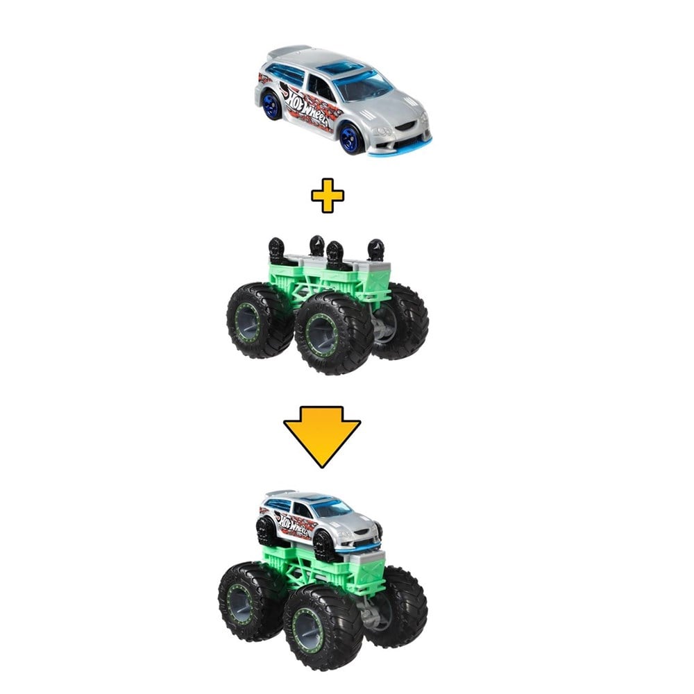 Hot Wheels Monster Trucks Dev Tekerlek Ustası Serisi Bone Sharkruser GWW13-GWW15 Hot Wheels GWW15