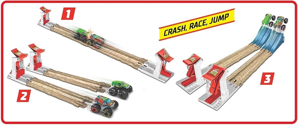 Hot Wheels Monster Trucks Çifte Çarpışma Oyun Seti GYC80 Hot Wheels GYC80