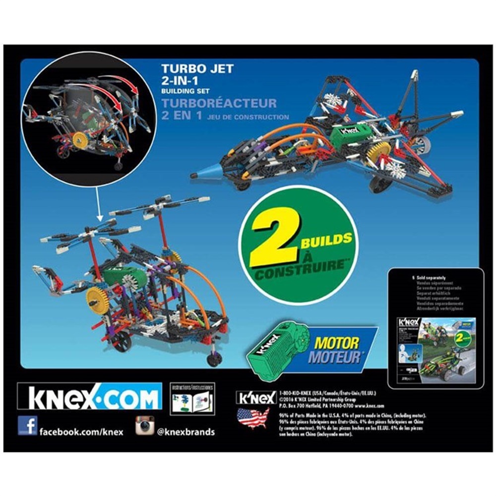 K’Nex Turbo Jet 2 Model (Motorlu) Building Set Knex 16004