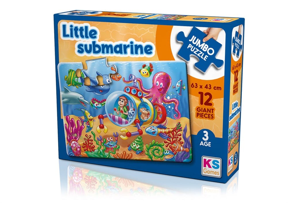 Ks Games Little Submarine 12 Parça Jumbo Boy Puzzle KS Puzzle JP 31006