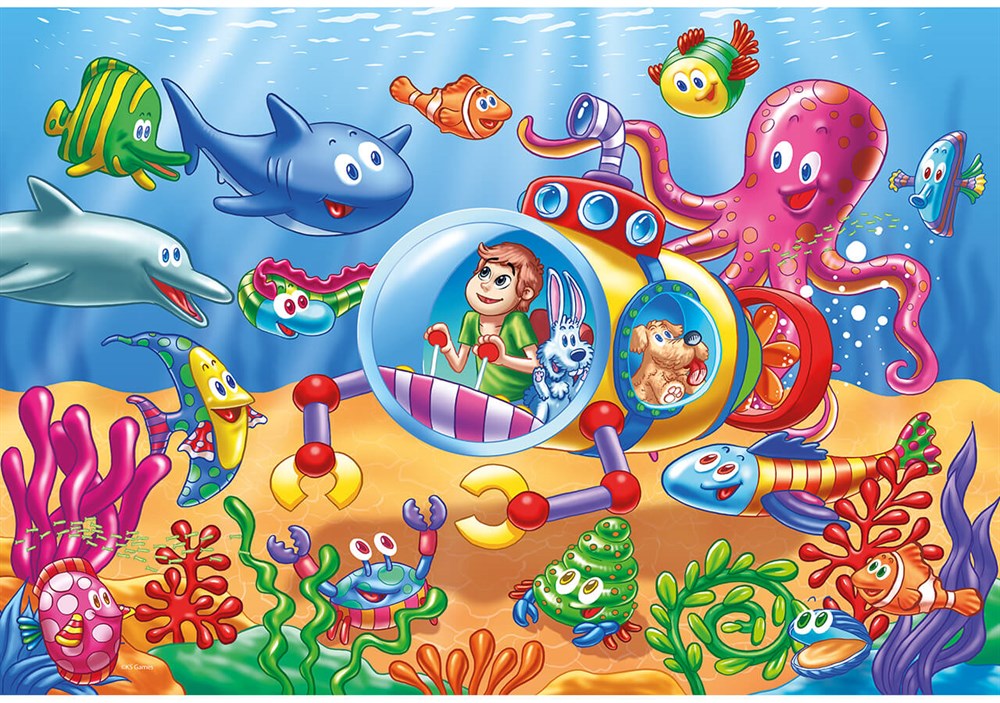 Ks Games Little Submarine 12 Parça Jumbo Boy Puzzle KS Puzzle JP 31006