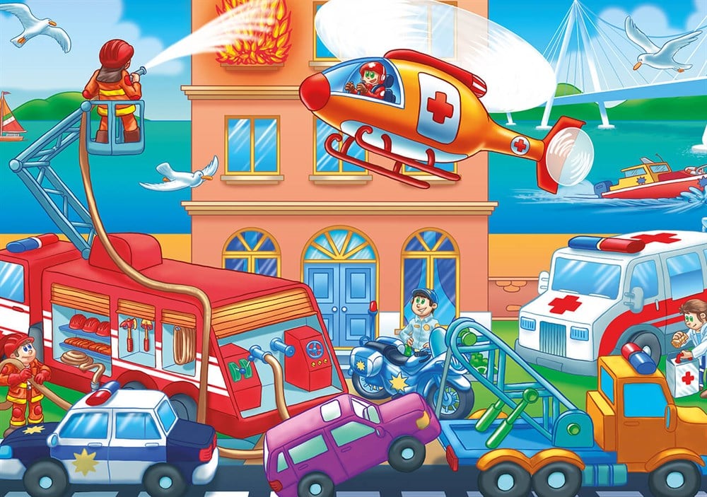 Ks Games Rescue Missions 24 Parça Jumbo Boy Puzzle KS Puzzle JP 31009