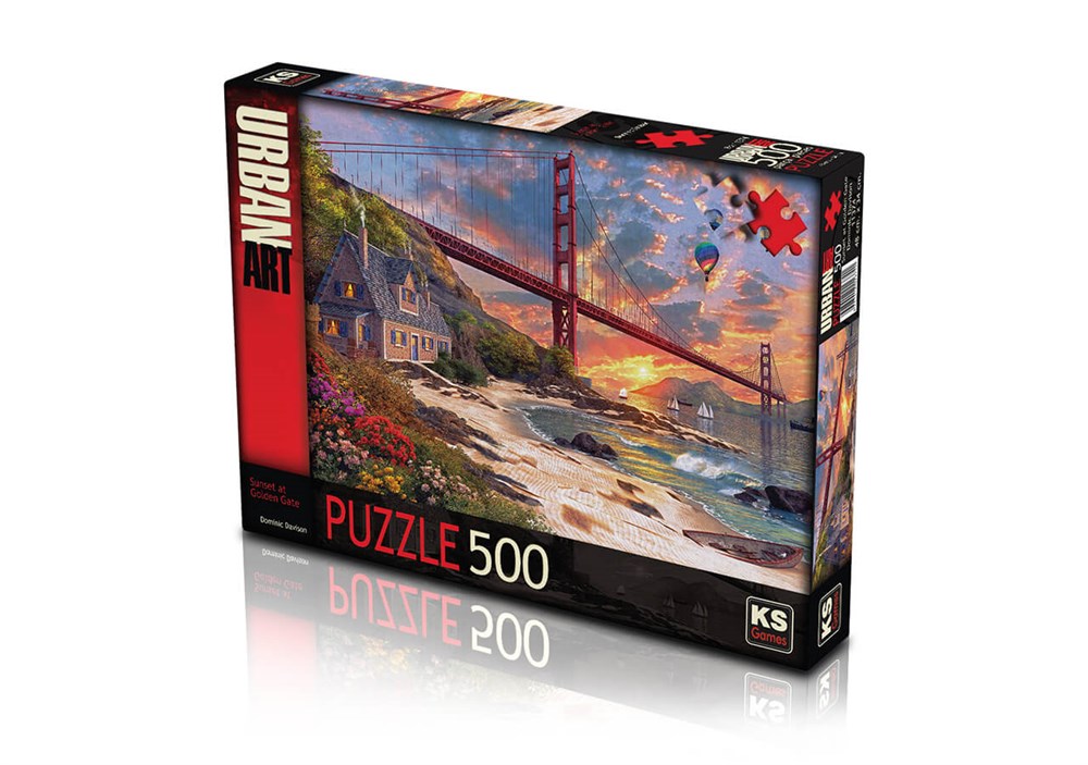 KS 500 Parça Puzzle Sunset At Golden Gate KS Puzzle KS 11374