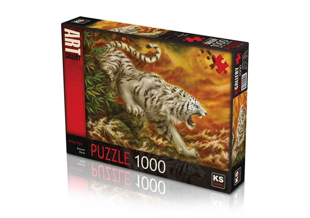 KS 1000 Parça Puzzle White Tiger KS Puzzle KS 20506