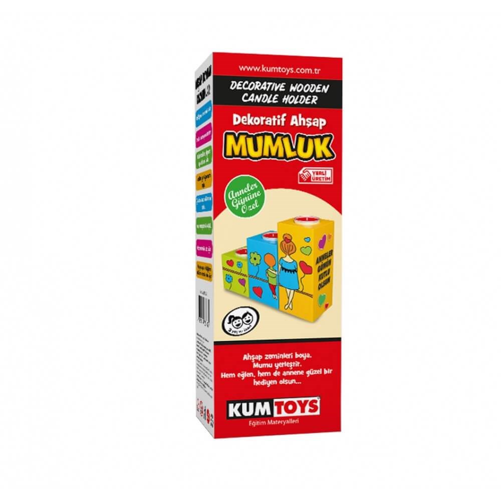 Kumtoys Dekoratif Ahşap Mumluk Kumtoys KM5437
