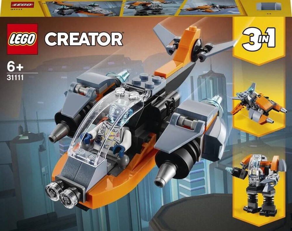 Lego Creator 3'ü 1 Arada Siber İnsansız Hava Aracı 31111 Lego LMC31111