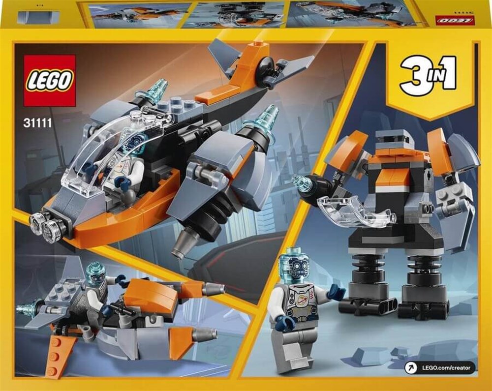 Lego Creator 3'ü 1 Arada Siber İnsansız Hava Aracı 31111 Lego LMC31111