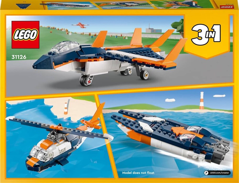 LEGO Creator 3’ü 1 Arada Süpersonik Jet 31126 Lego LMC31126