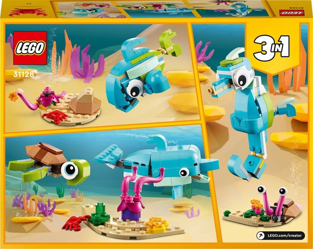 LEGO Creator 3’ü 1 Arada Yunus ve Kaplumbağa 31128 Lego LMC31128