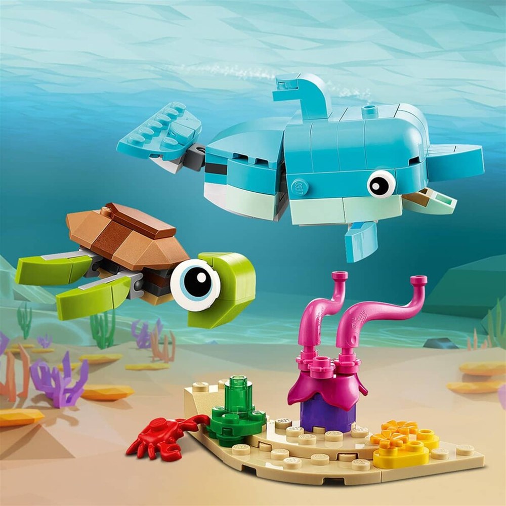 LEGO Creator 3’ü 1 Arada Yunus ve Kaplumbağa 31128 Lego LMC31128