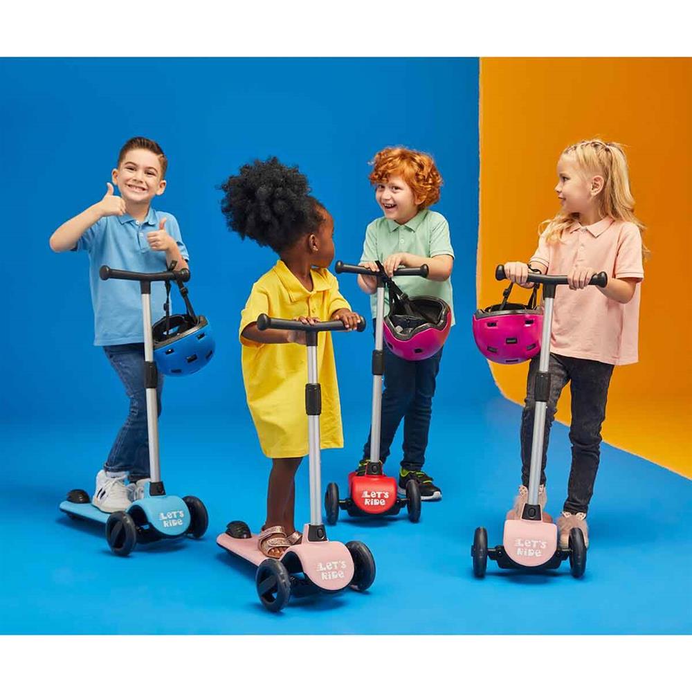 LC Let's Ride Işıklı ve 3 Tekerlekli Mavi Çocuk Scooter Lets Be Child ENF LC 30904