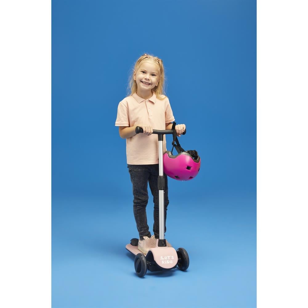 LC Let's Ride Işıklı ve 3 Tekerlekli Pembe Çocuk Scooter Lets Be Child ENF LC 30908