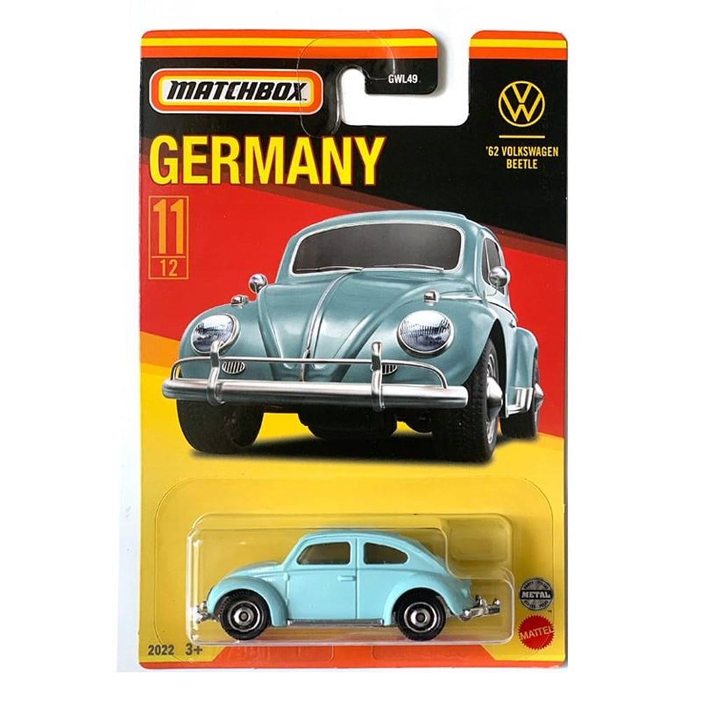 Matchbox Almanya Araçları Serisi 62 Volkswagen Beetle GWL49-HFH54 Matchbox HFH54