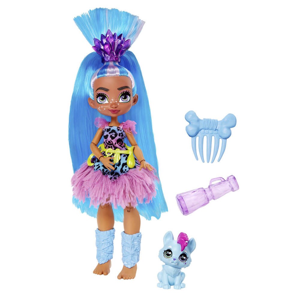 Cave Club Bebekleri Mavi Saçlı Tella Gnl82-Gnl86 Mattel GNL86