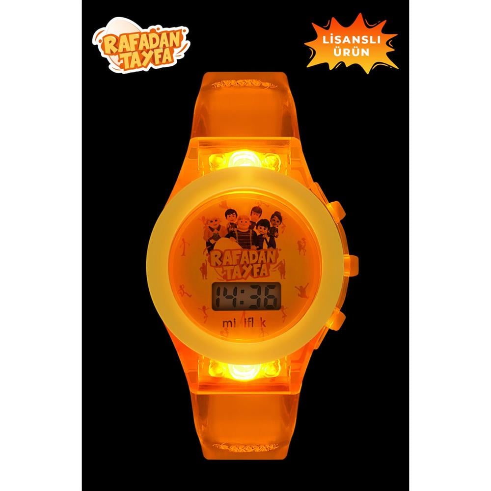 MiniFlak Lisanslı Rafadan Tayfa RF7210 Sarı Işıklı Çocuk Kol Saati MiniFlak RF7210