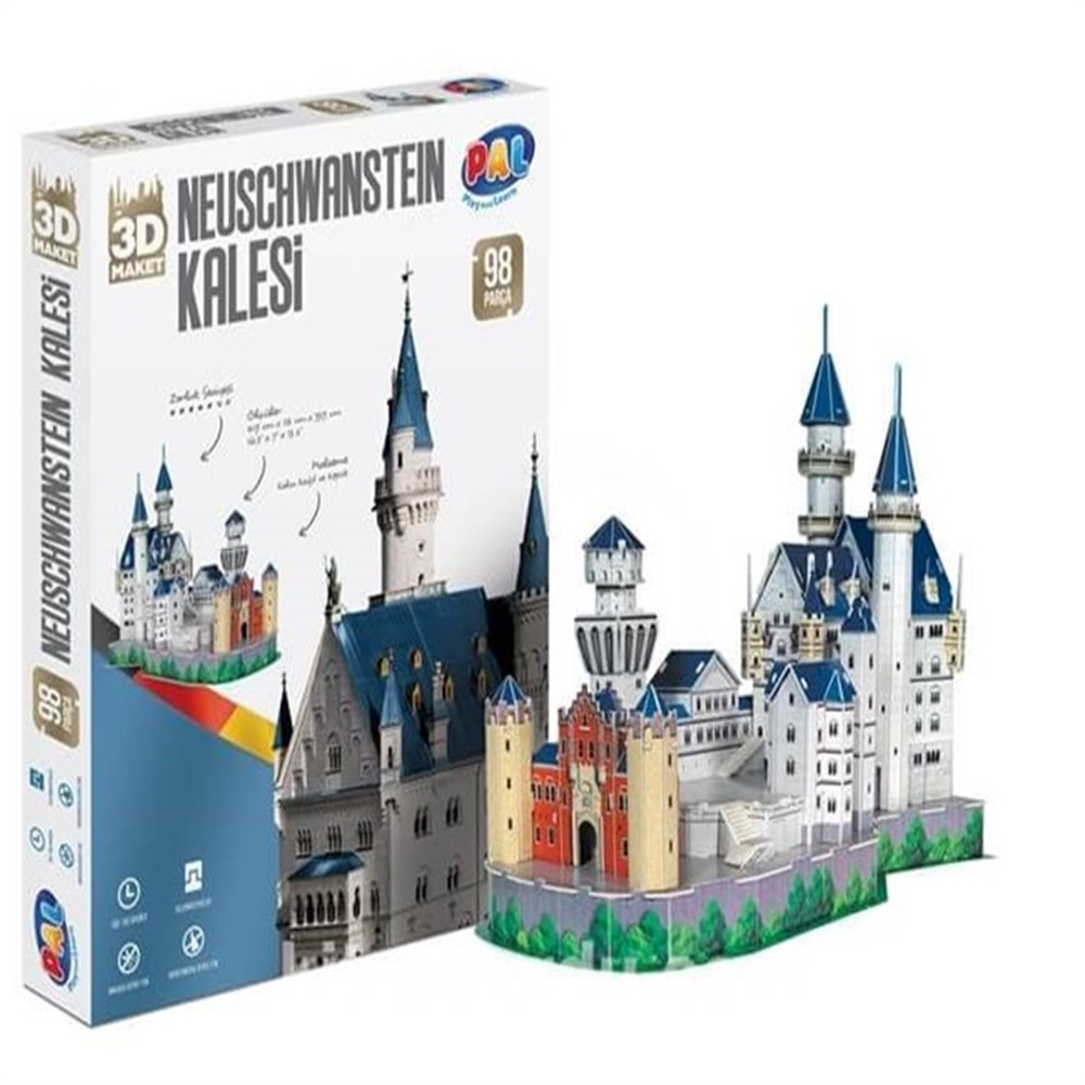 Pal Neuschwanstein Kalesi 3D Puzzle (98 Parça)
