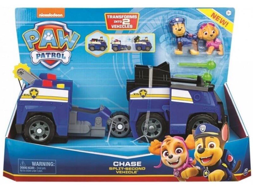 Paw Patrol 2si 1 Arada Dönüşebilen Araçlar Chase Split 20122545 Paw Patrol SPN 20122545