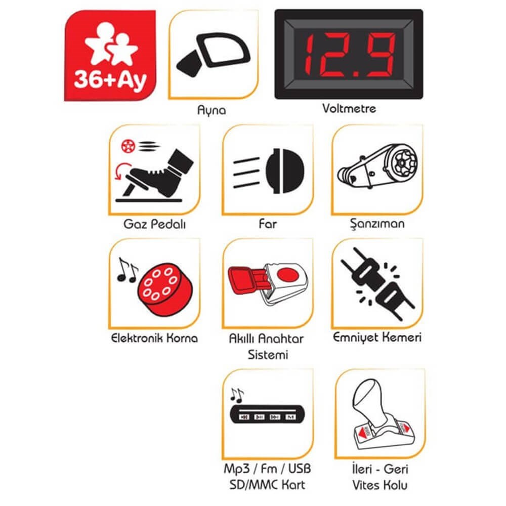 Pilsan Ranger Uzaktan Kumandalı Akülü Jeep 12 V Pilsan PLS 05 107 K