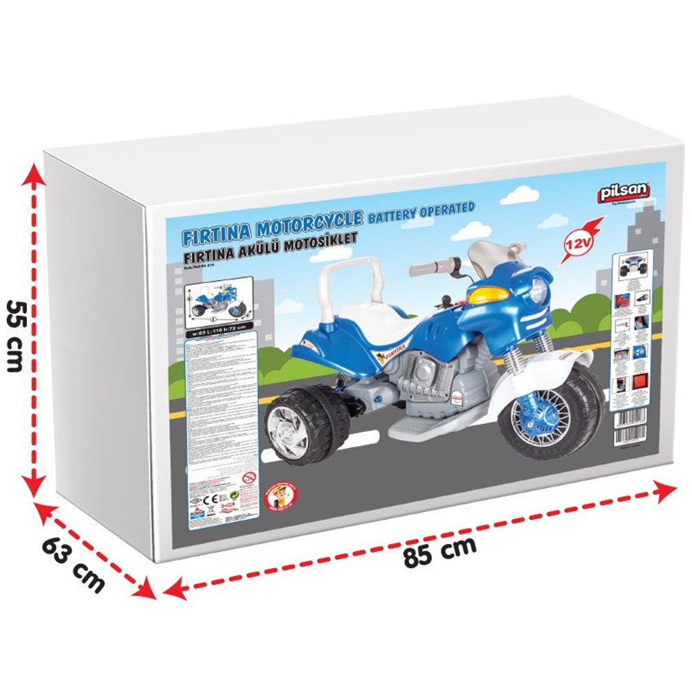 Pilsan Chopper Akülü Fırtına Motosiklet 12V Pilsan PLS 05 216