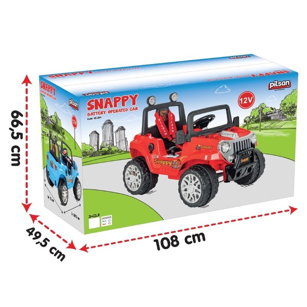 Pilsan Snappy 12V Akülü Araba Kırmızı Pilsan  PLS 05 239