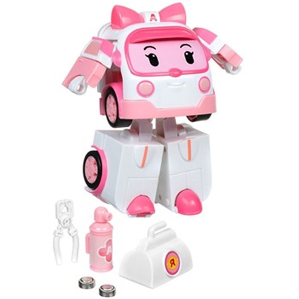 Robocar Poli Işıklı Transformers Robot Figür Amber