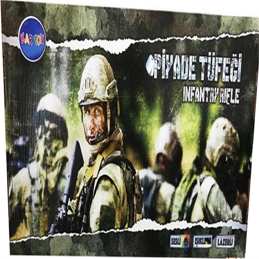 Sesli - Işıklı - Lazerli 60 cm Büyük Piyade Tüfeği