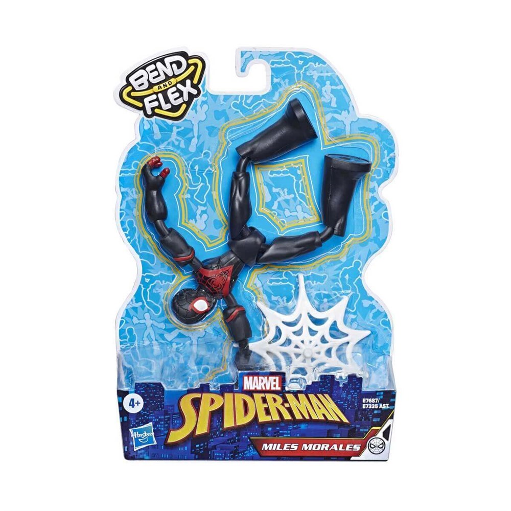 Spiderman Bend Flex Miles Morales Figür E7687-E7335 Spiderman E7335