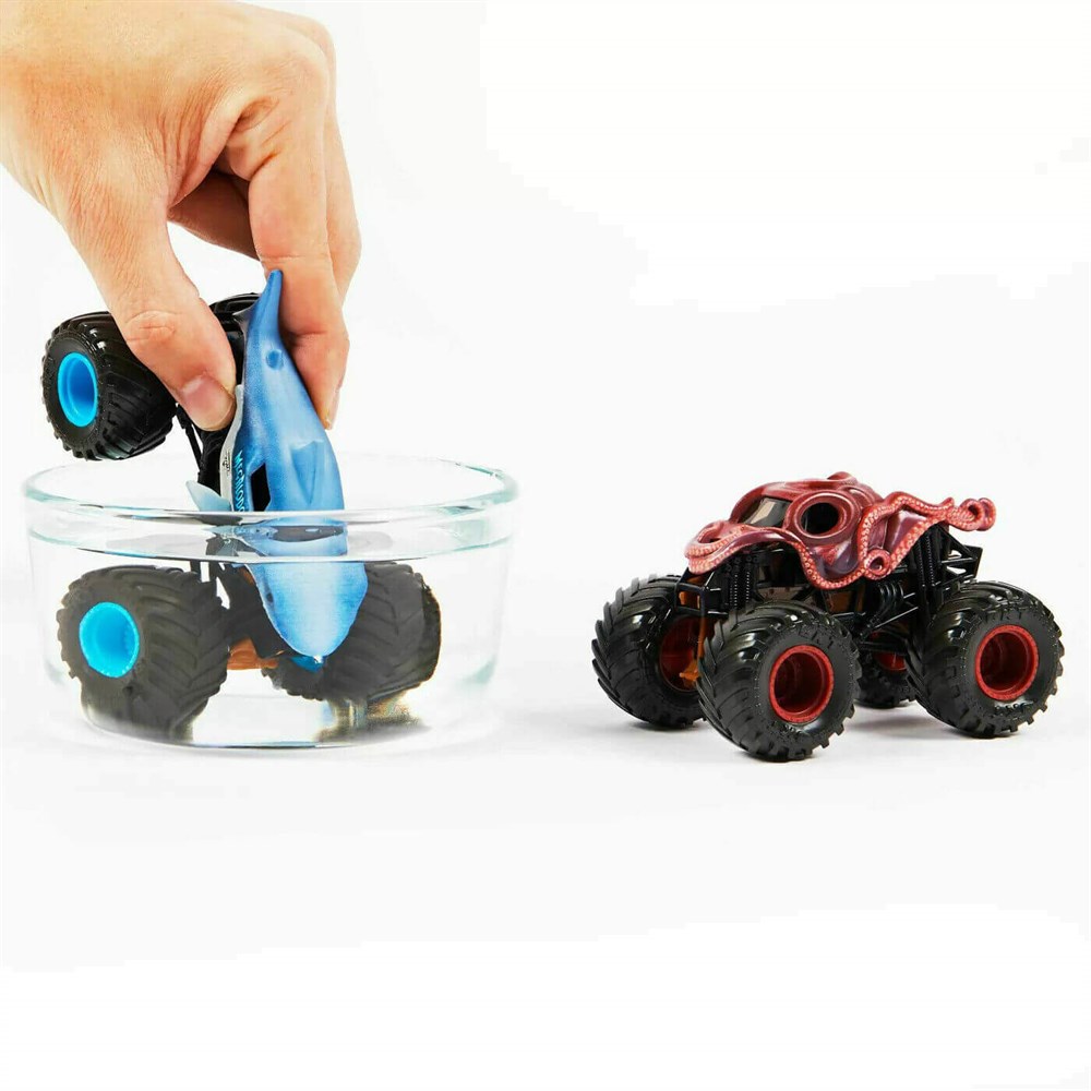 Monster Jam 1:64 Renk Değiştiren İkili Araba Seti Megalodon & Octonber 20129426 Spin Master SPM 20129426