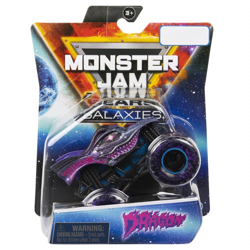 Monster Jam 1:64 Dişli Araçlar Purple Dragon 20132946 Spin Master SPM 20132946