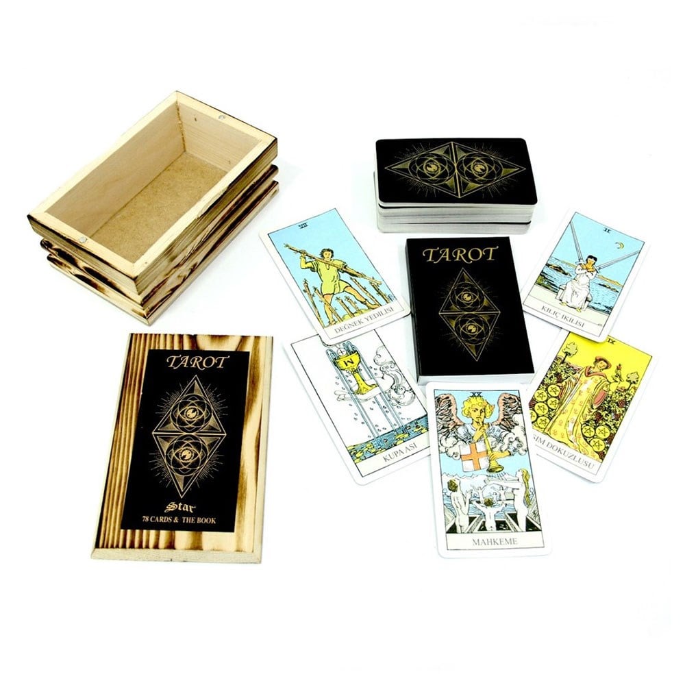 Star Tarot Oyun Kartı Ahşap Kutulu Star STR1066683