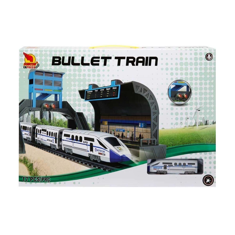 Işıklı Tren İstasyon Seti 17 Parça Sunman S00002001