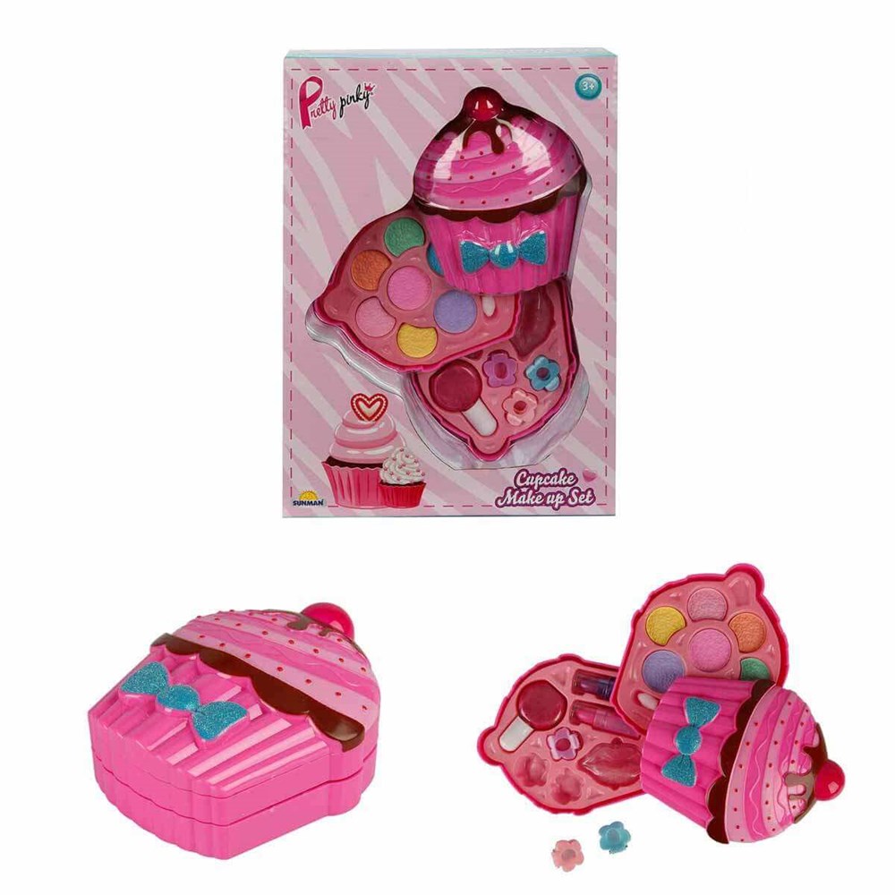 Pretty King Cupcake Şekilli 2 Katlı Makyaj Güzellik Seti Sunman S00002597