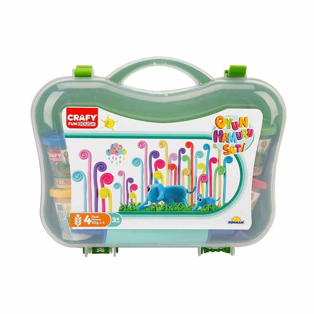 Crafy Çantalı Oyun Hamuru Seti 200 Gr 20 Parça Sunman S00030990
