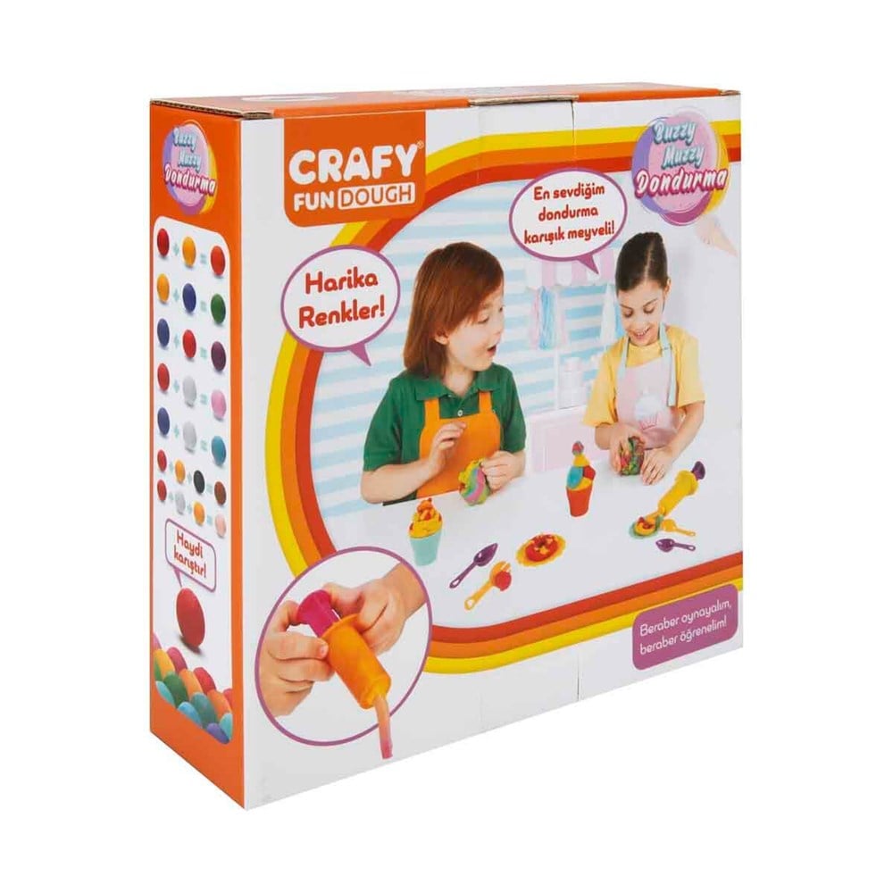 Crafy Buzzy Muzzy Dondurma Oyun Hamuru Seti 200 Gr. 22 Parça Sunman S01002011