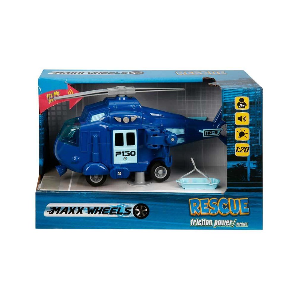 Maxx Wheels 1:20 Sesli Ve Işıklı Kurtarma Helikopteri Sunman S010023204