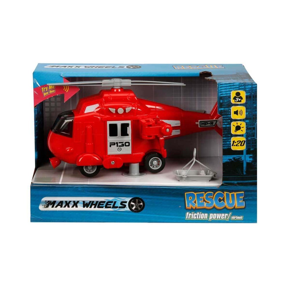 Maxx Wheels 1:20 Sesli Ve Işıklı Kurtarma Helikopteri Sunman S010023204