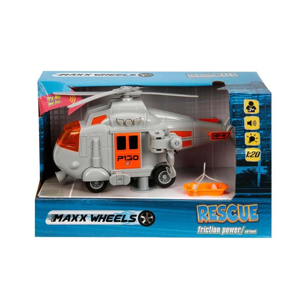 Maxx Wheels 1:20 Sesli Ve Işıklı Kurtarma Helikopteri Sunman S010023204