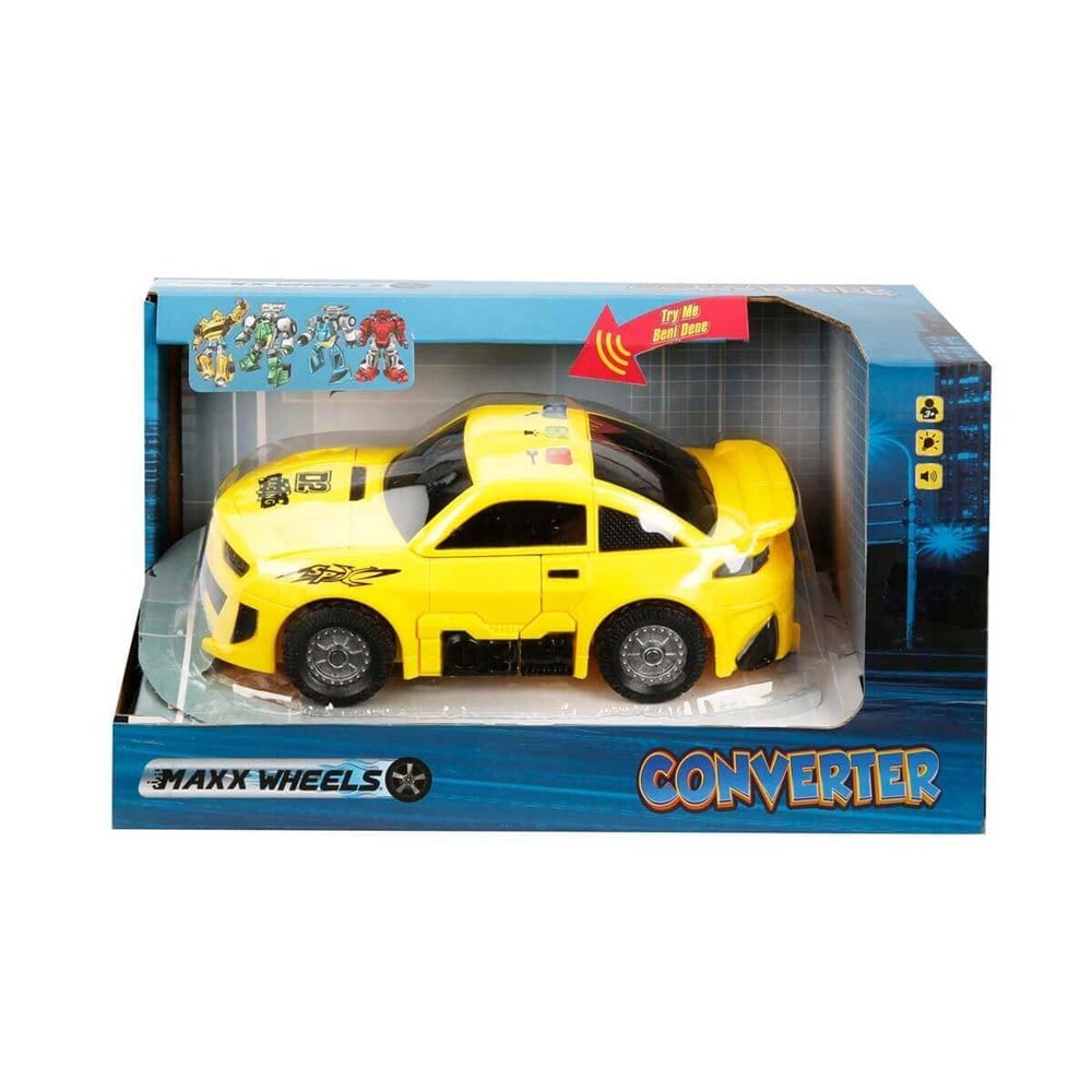 Maxx Wheels Sesli ve Işıklı Robota Dönüşen Araba 18 Cm Sunman S01002358