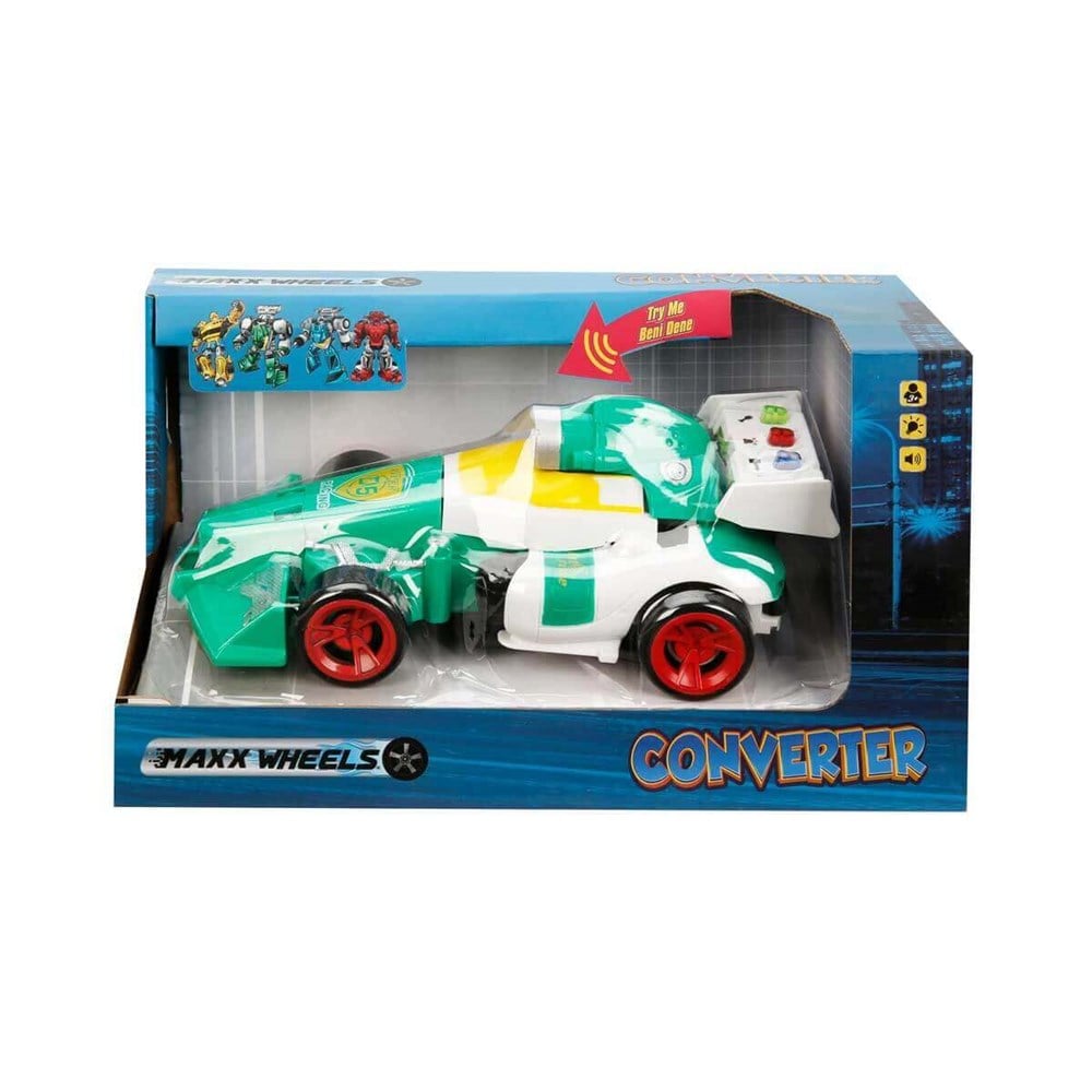 Maxx Wheels Sesli ve Işıklı Robota Dönüşen Araba 18 Cm Sunman S01002358