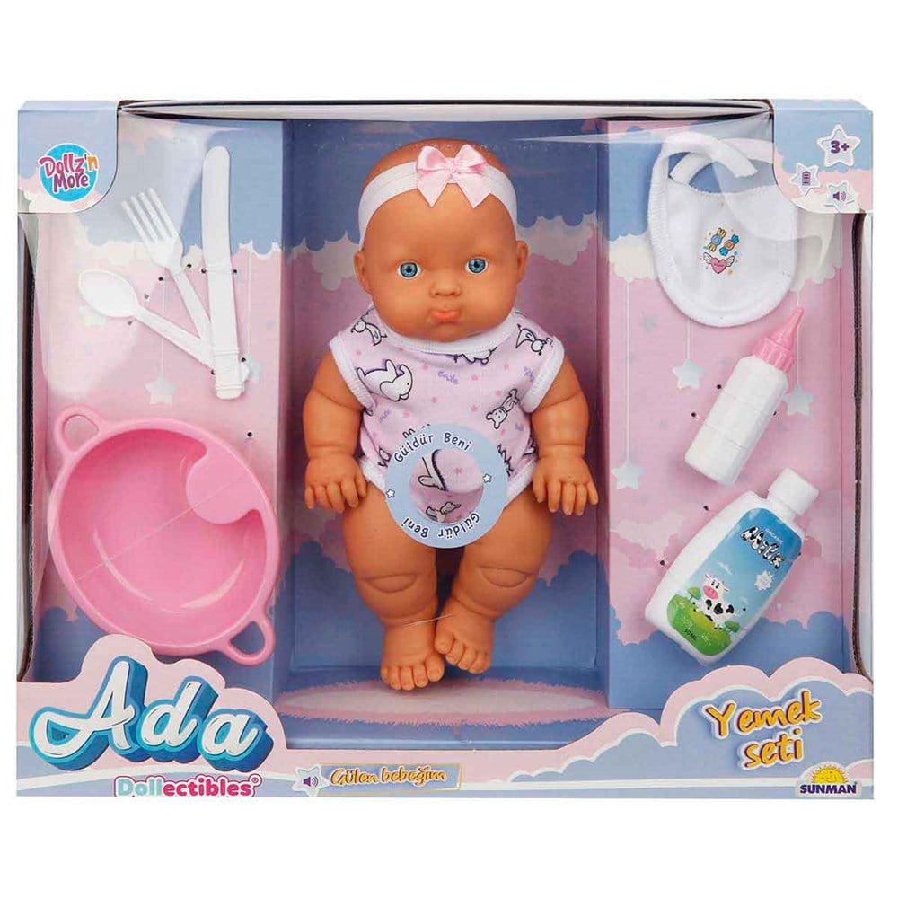 Ada Bebek Gülen Yemek Seti Pembe Sunman S01020120 P