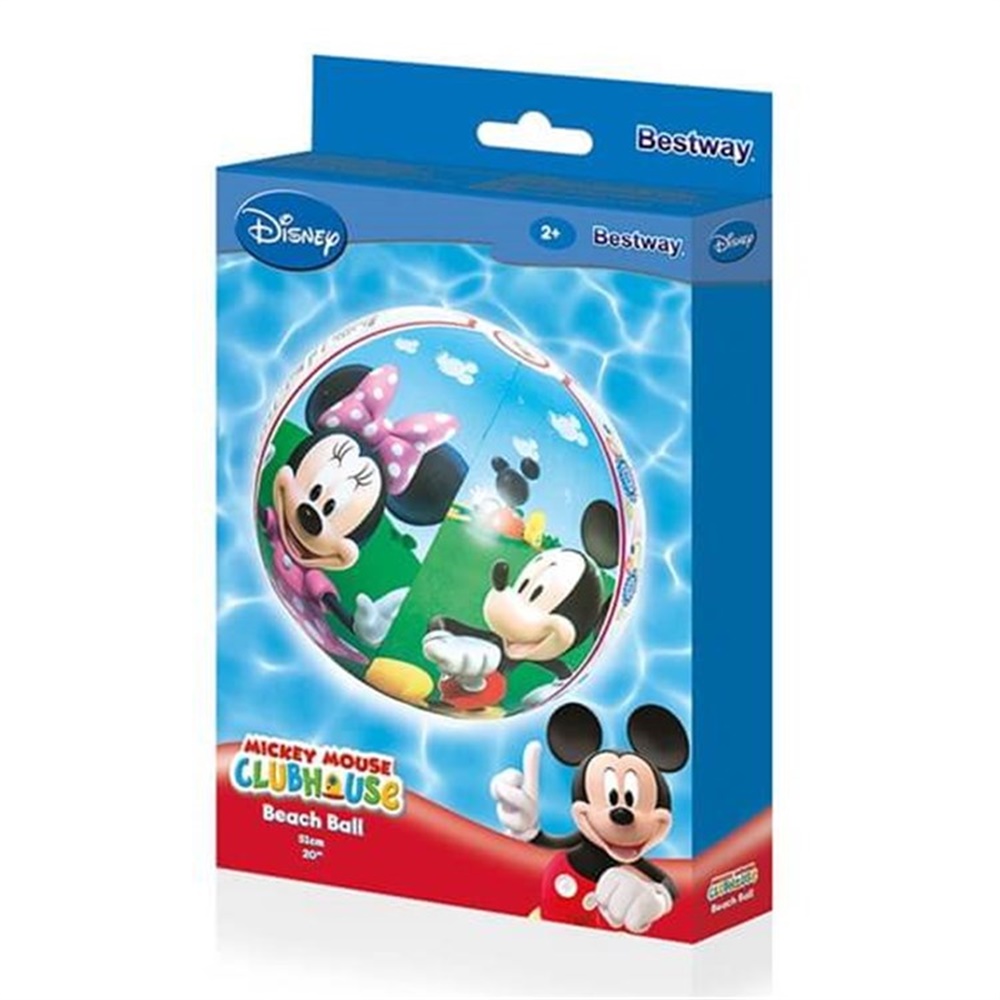 BESTWAY 51 CM MICKEY MOUSE DENIZ TOPU Toystop 91001