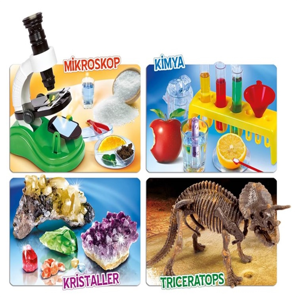 CLEMENTONI BILIM LAB. KIMYA MIKROSKOP KRISTALLER TR Toystop CLM 64550