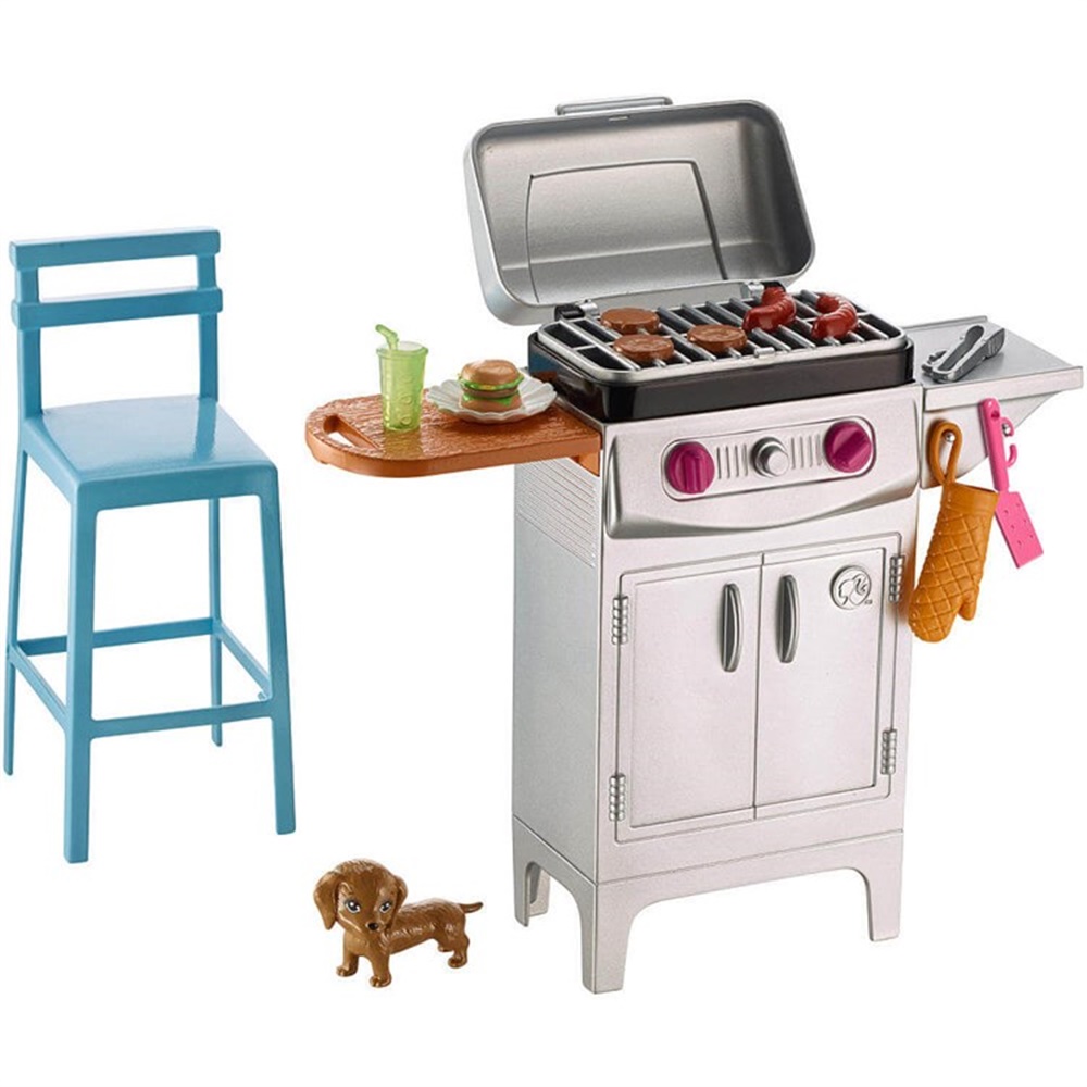 BARBIE ACIK HAVA DEKORASYON OYUN SETLERI DVX48 BARBEKU Toystop DVX48