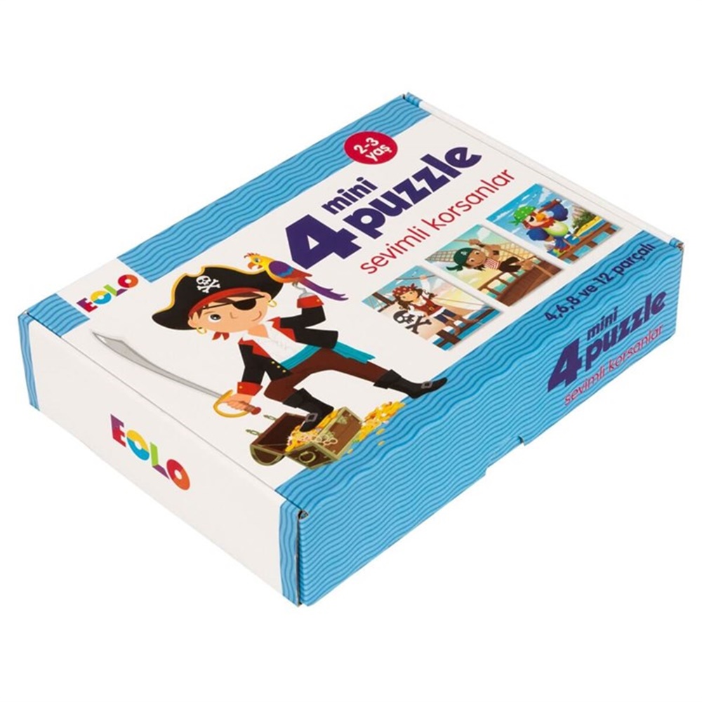 4 MINI PUZZLE SEVIMLI KORSANLAR Toystop EOL009